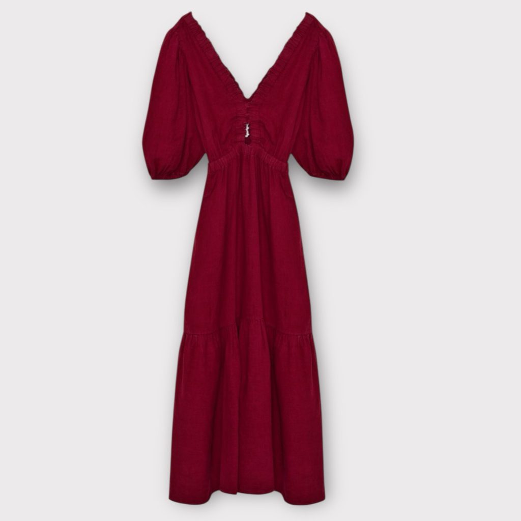 the new society crimson dress wine