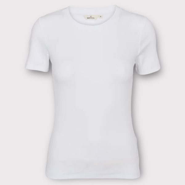 basic apparel ludmilla o-neck bright white
