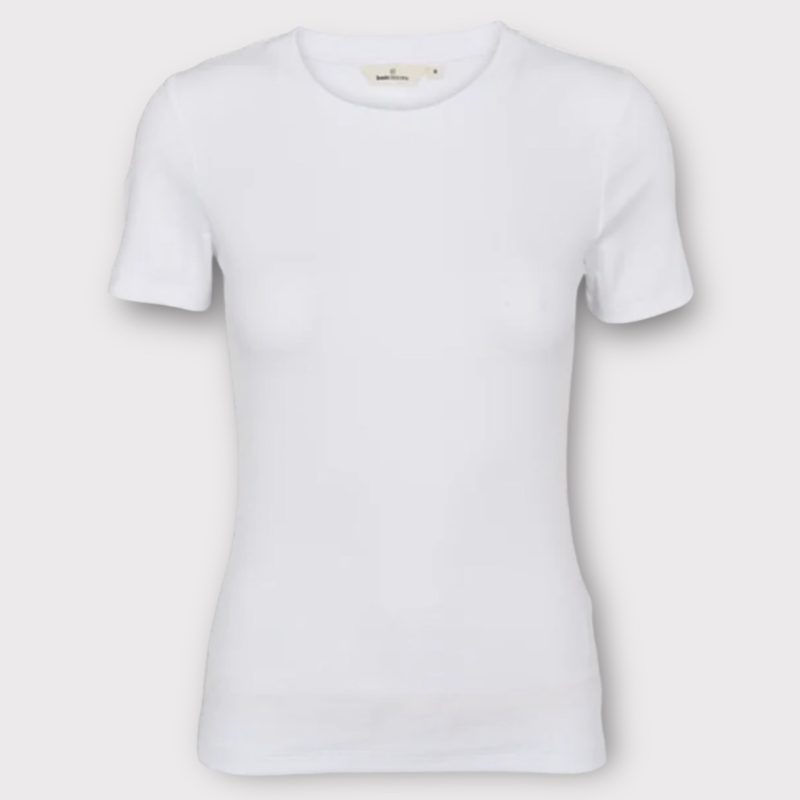 basic apparel ludmilla o-neck bright white