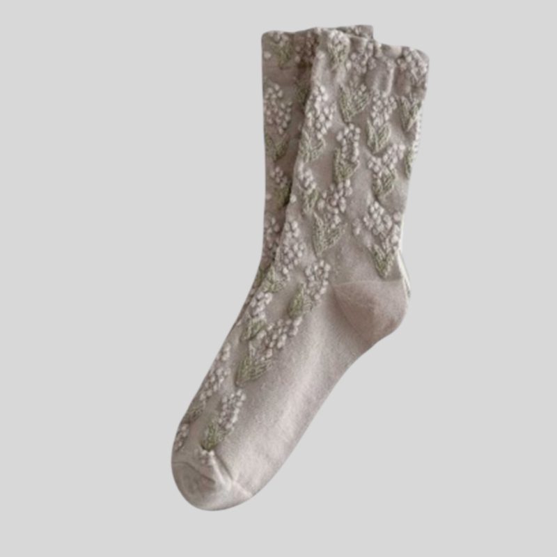 Plisse Delfi Sock beige
