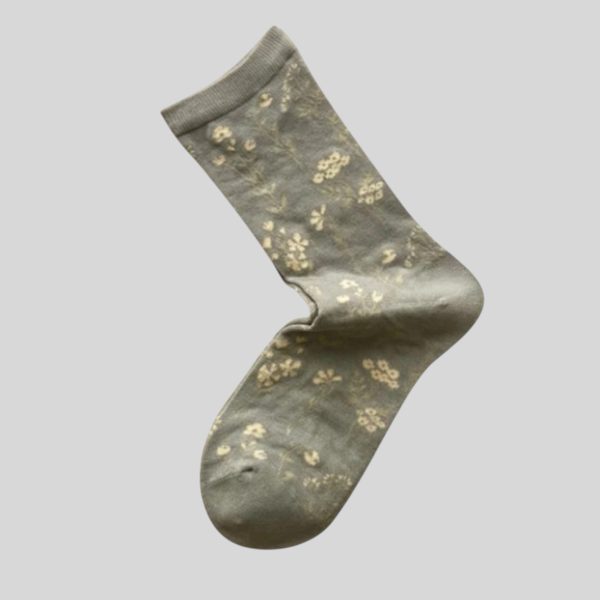plisse dotta sock grey