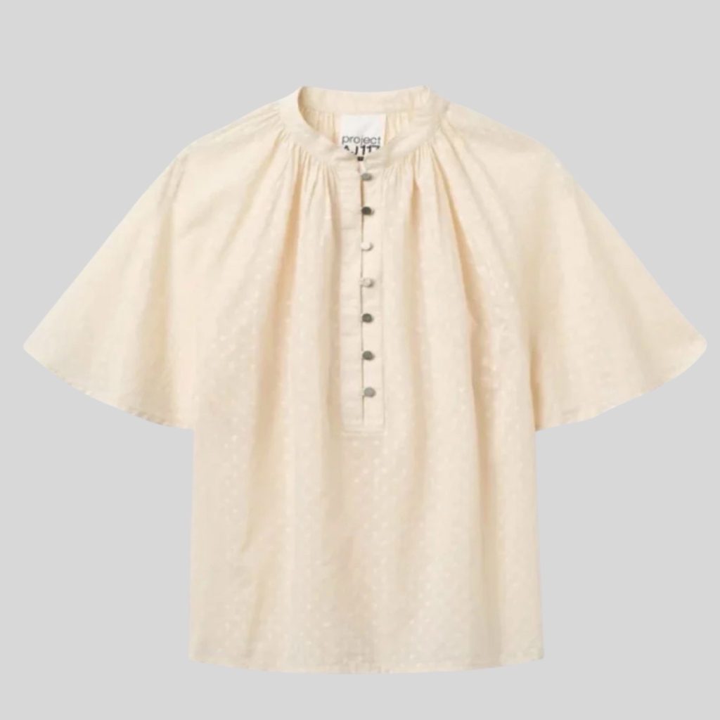 AJ117 Sandie Pale Blush Bluse