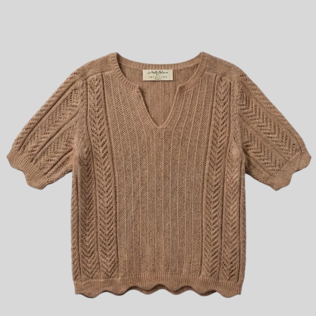 Cotton Knit Tee Caramelo