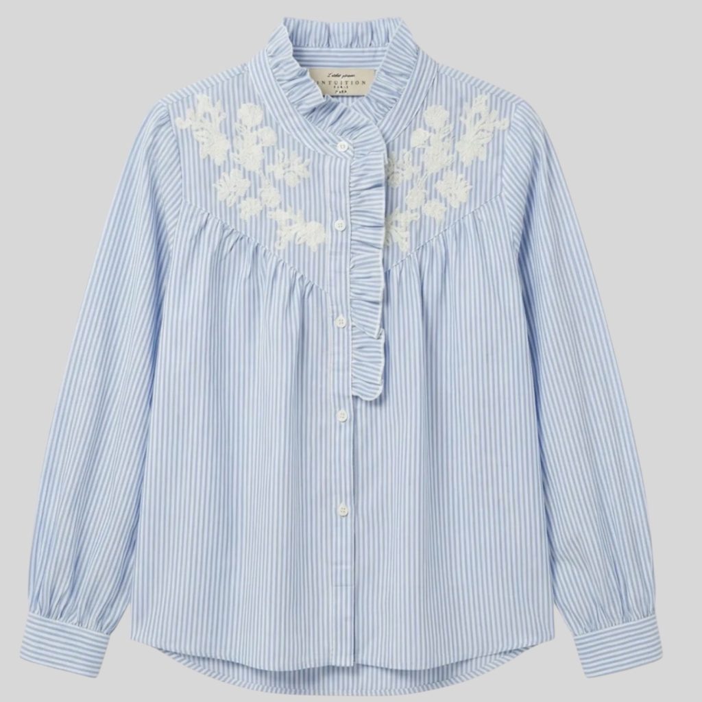 striped shirt embroidery