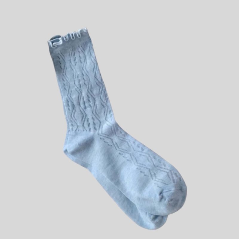 plisse parcy sock light blue