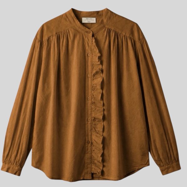 frill blouse tabac