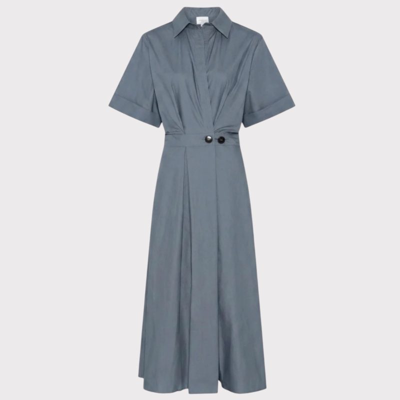 la rouge pia dress dusky blue