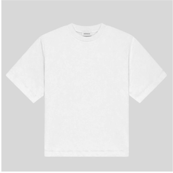 herman boxy t-shirte white