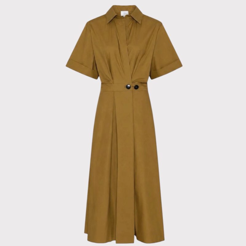la rouge pia dress khaki