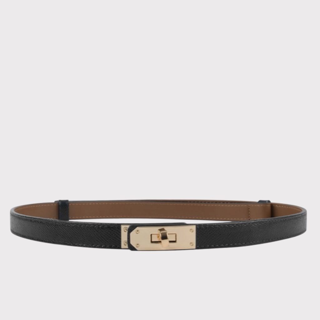 plisse ringo belt black gold