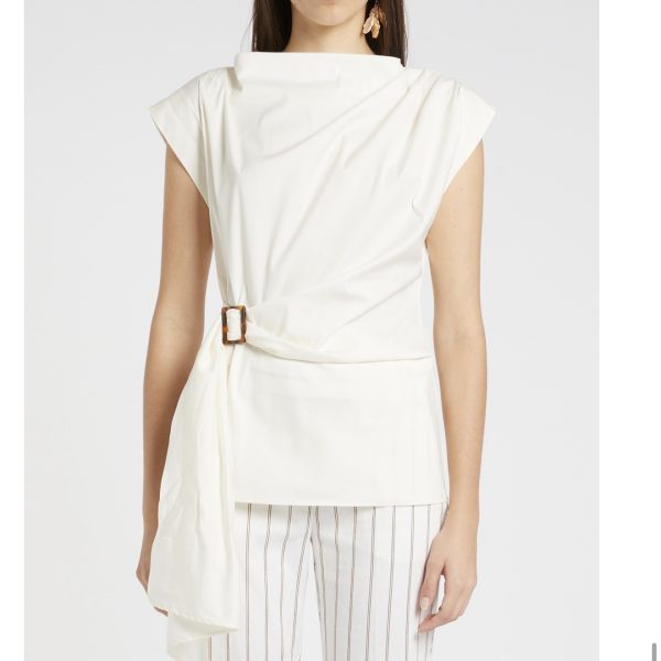 marella poplin top white
