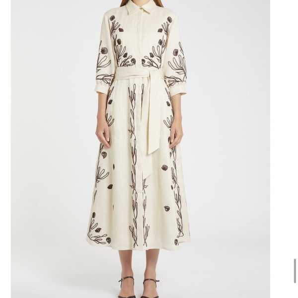 marella dress with embroidery