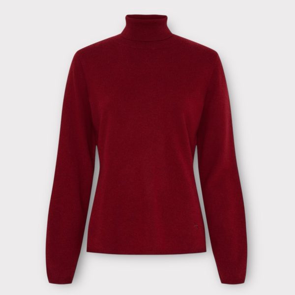 btf cashmere turtle neck pullover cherry