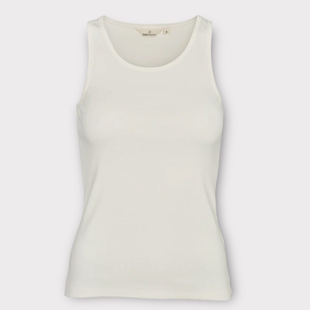 basic apparel ludmilla tank whisper white