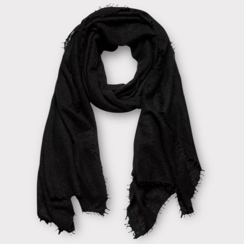 nouleta cashmeer scarf black