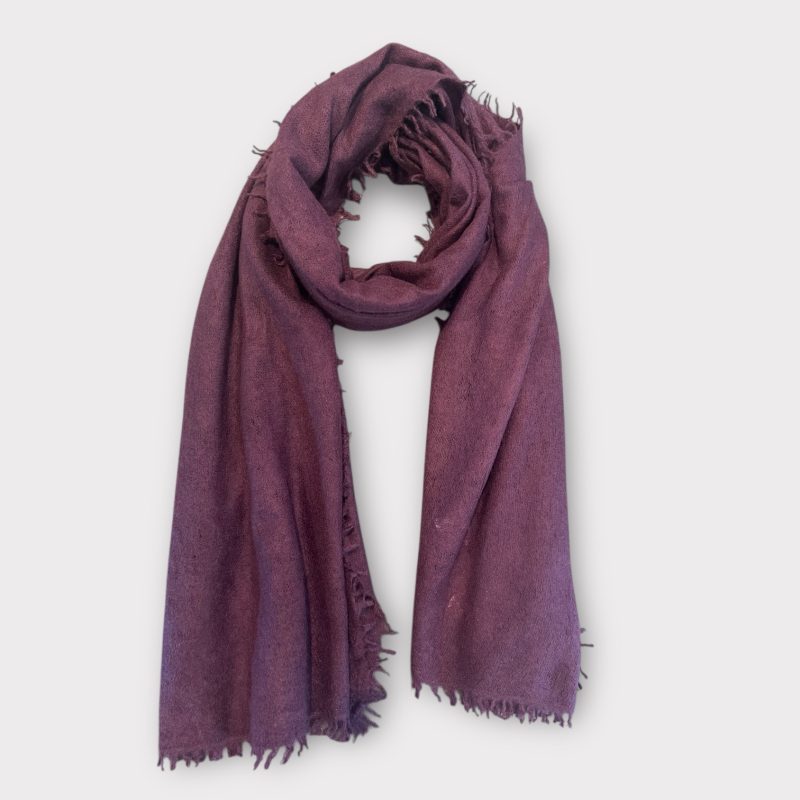 mouleta cashmere scarf aubergine