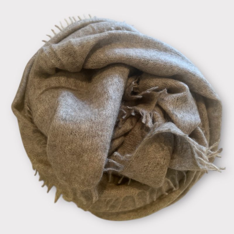 mouleta cashmere scarf beige melang