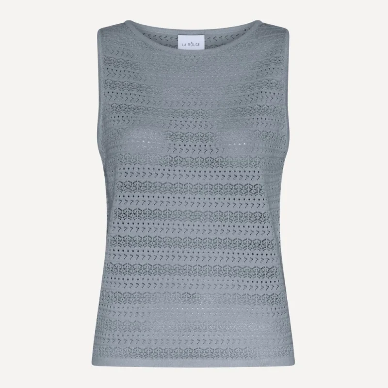 la rouge alma knitted top blue