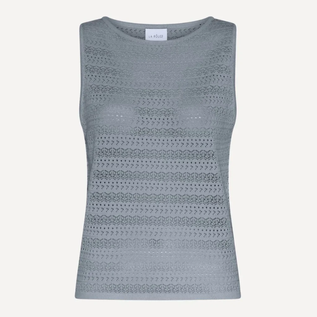 la rouge alma knitted top blue