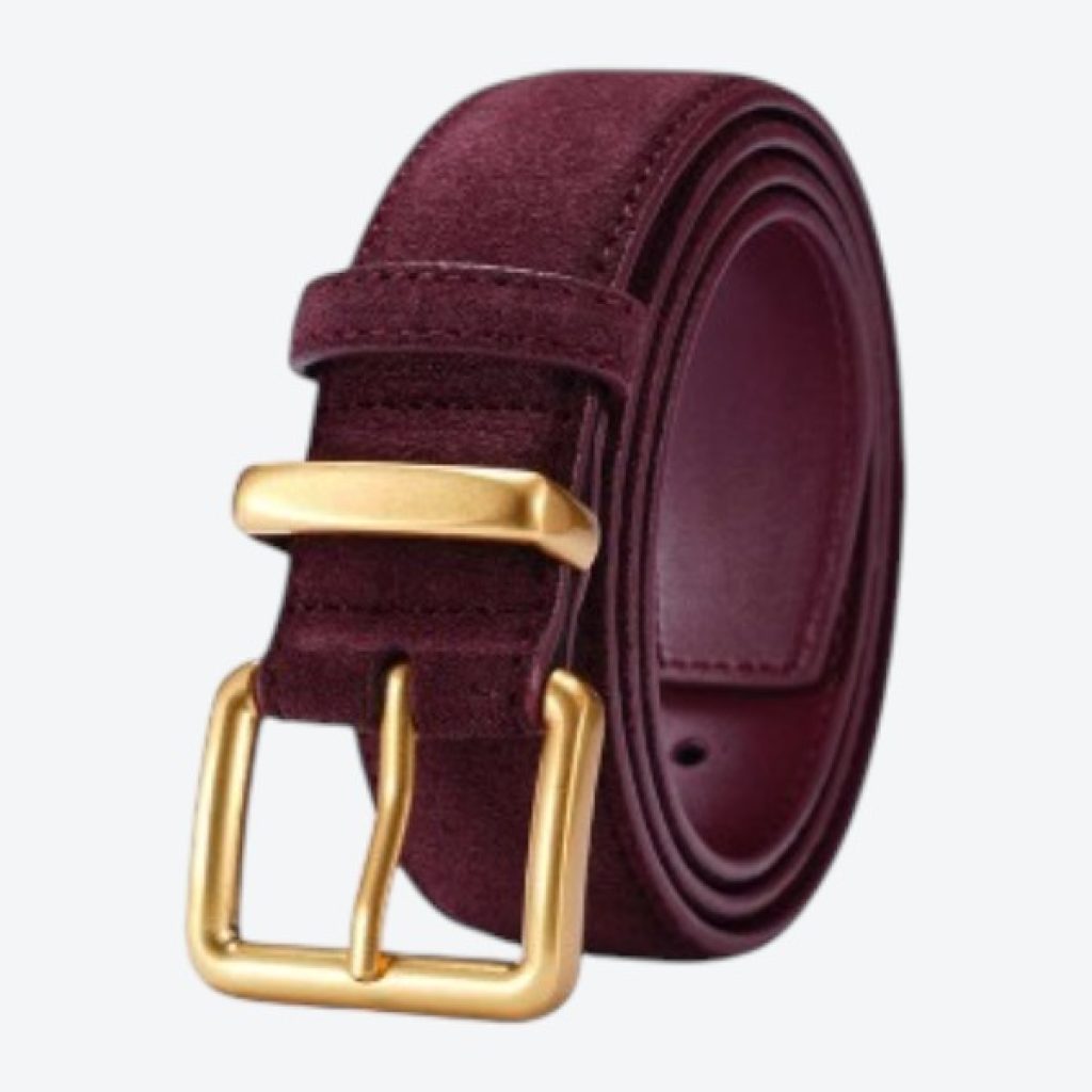 Plisse´Gemma Belt Bordeaux