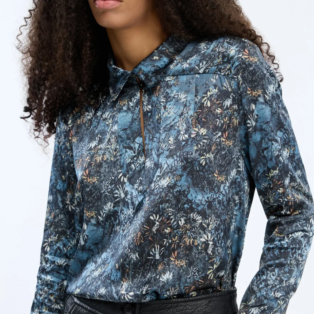 Munthe Vignette Top Print Blue