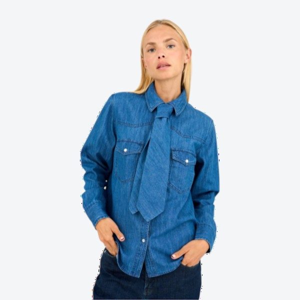 IVY Copenhagen Ora Denim Tie Mid Dark Denim
