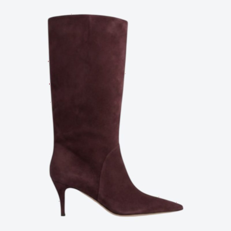 Lola Cruiz Suede Boots Bordeaux