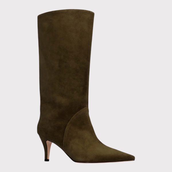 Lola Cruiz Suede Boots Khaki