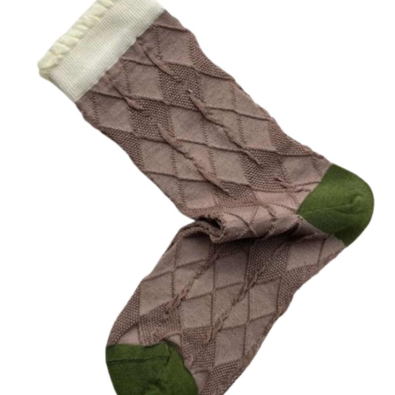 Plissé Copenhagen Ling Sock Brown
