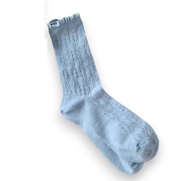 plisse parcy sock light blue