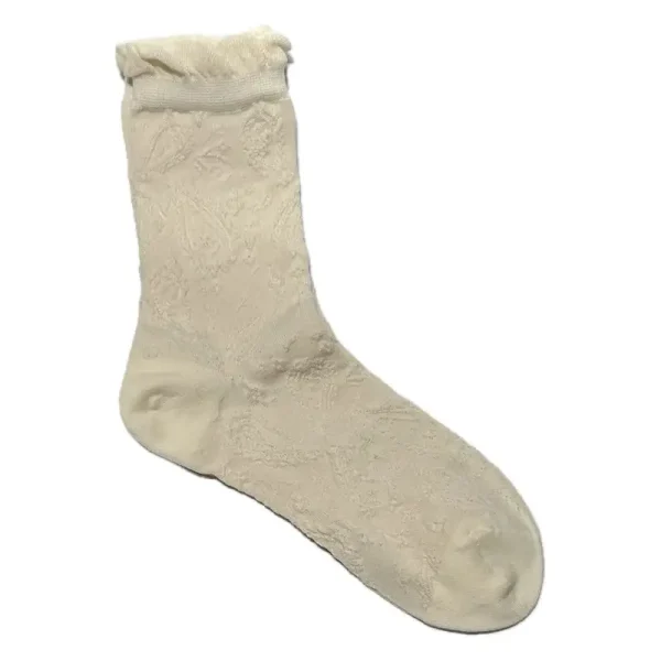 plisse pine sock offwhite